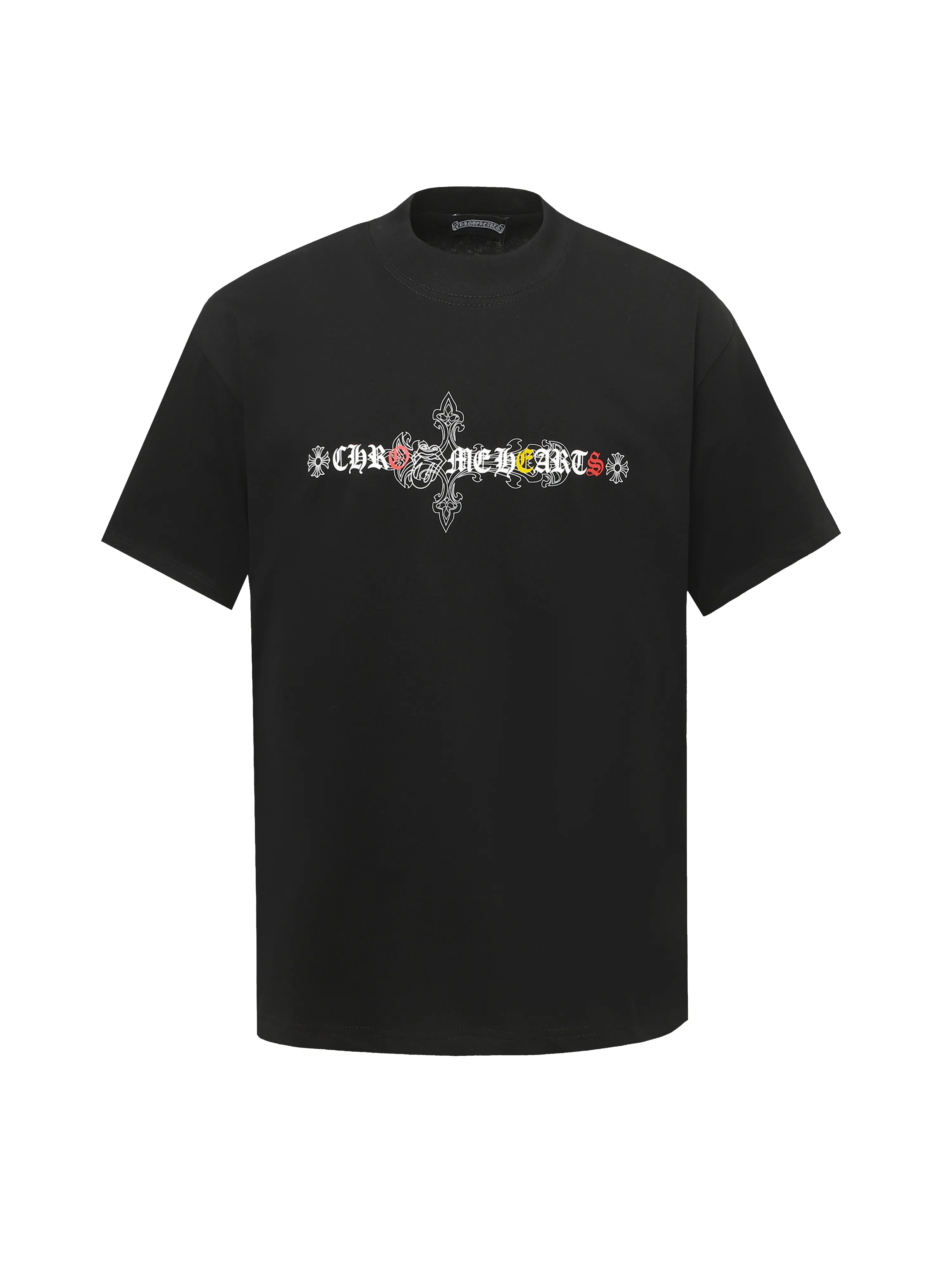 🅿️170 CHROME HEARTS/Chrome Heart CH Sanskrit printed short-sleeved T-shirt on the chest The fabric is made of 280g heavy combed cotton, customized with 32 count 1*1 threads. The garment is washed twice. The fabric is comfortable and skin-friendly without any strange feeling. Custom dyed fabric, with high textile density, good drape and not easy to deform. The thick texture and compact spinning process will not affect the breathability of the fabric. The saturation of the color is very high. Imported digital direct-injection printing technology. A versatile and good-looking short sleeve. The loose fit covers the flesh and makes you slim. Size: XS-L